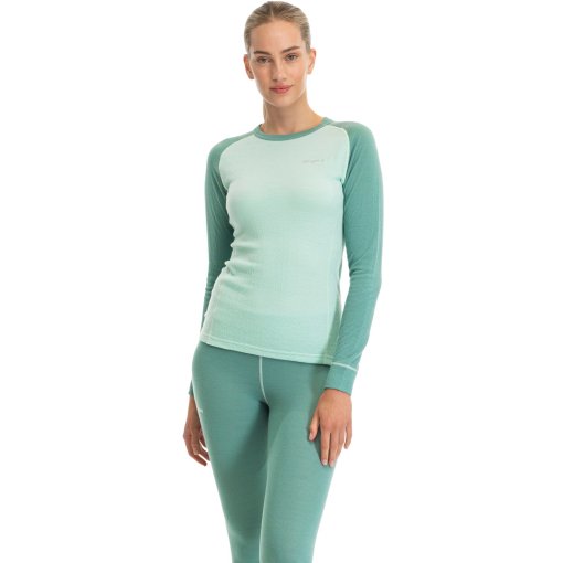 Foto de Bergans Camiseta de Manga Larga Mujer - Inner:Dual Merino - mint crush/dark mint crush