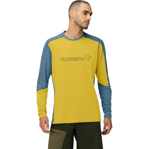 Foto de Norrona Camiseta de Manga Larga Hombre - falketind equaliser merino round Neck - Calendula