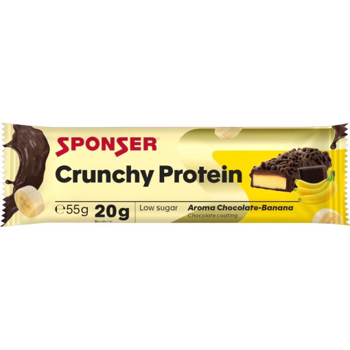 Zdjęcie: SPONSER Crunchy Protein Chocolate-Banana - baton proteinowy - 55g