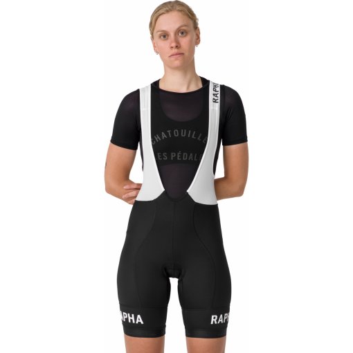 Rapha Pro Team Training Bib Shorts Women - black/white BGT01XX