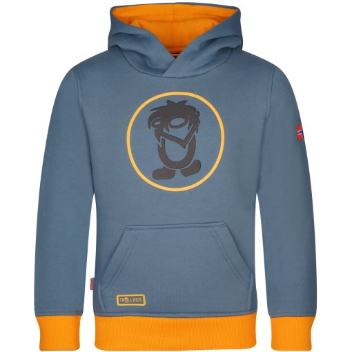 Foto de Trollkids Sudadera con Capucha Niño - Troll - Steel Blue/Negro/Mango