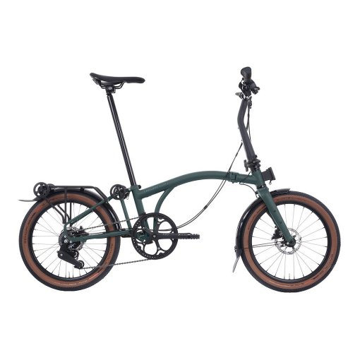 Photo produit de Brompton 20&quot; Vélo Pliant - G Line - 8-Speed - Medium - Extended Seatpost - Rear Rack - 2026 - Forest Green