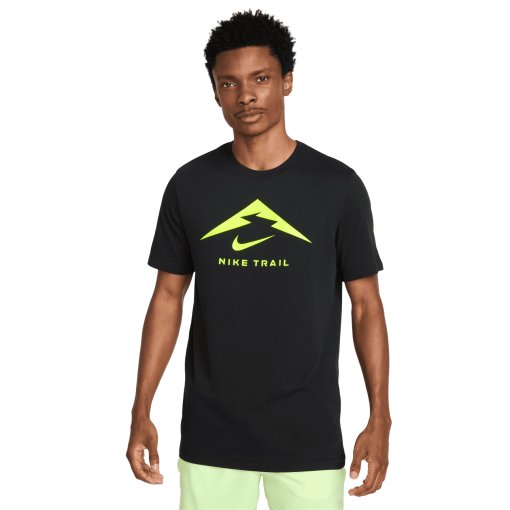 Foto de Nike Camiseta Hombre - Dri-FIT Trail Logo - black/volt FQ3914-011