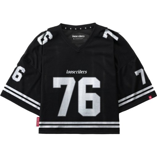 Photo produit de Loose Riders Tech Crop top en maillot à manches courtes pour femme - 76 Black