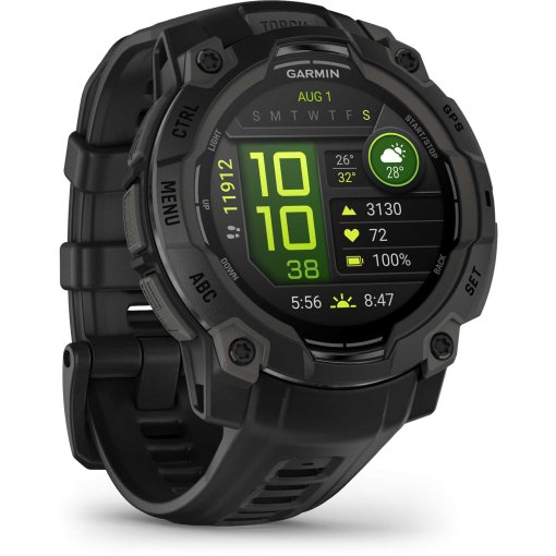 Produktbild von Garmin Instinct 3 AMOLED GPS Smartwatch - 45mm - Kohle/Schwarz