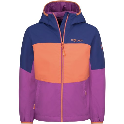 Produktbild von Trollkids Bjordal Jacke Kinder - Violet Blue/Papaya/Mallow Pink