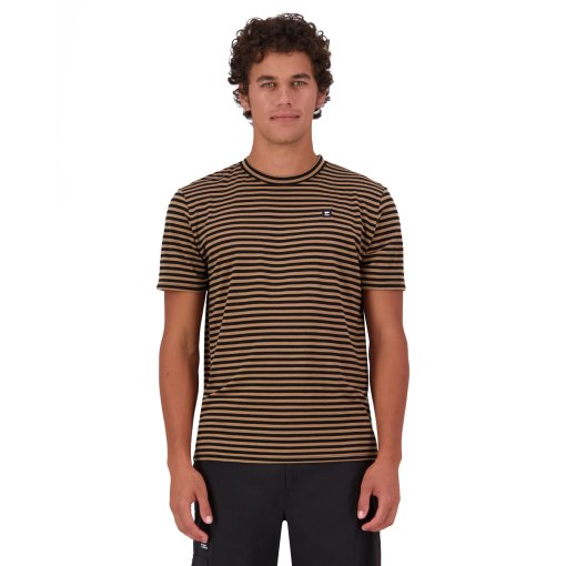 Produktbild von Mons Royale Icon Merino T-Shirt Herren - mr stripe toffee