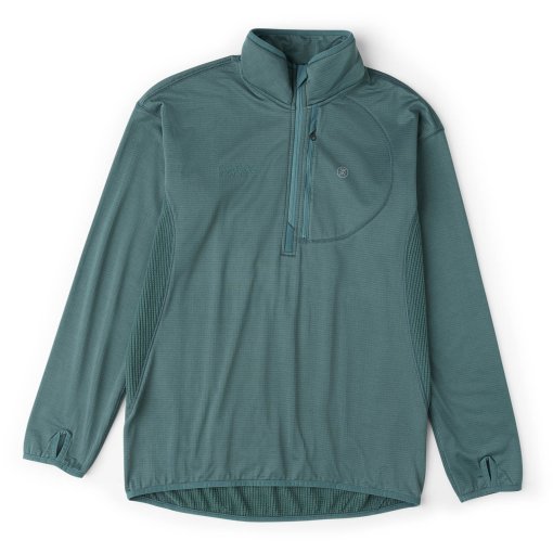 Photo produit de Roark Grid Lock Fleece T-shirt manches longues pour hommes - dusty turquoise