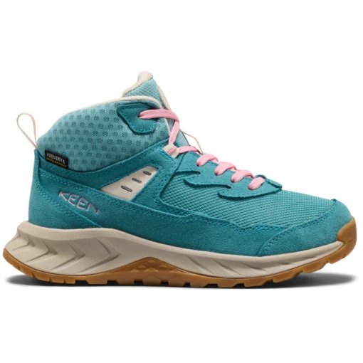 Photo produit de KEEN Hightrail Mid Waterproof Chaussures de randonnée pour jeunes - Brittany Blue/Cashmere Rose