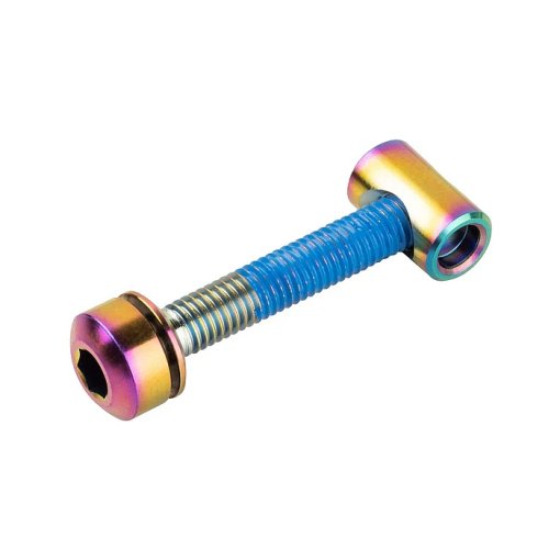 Immagine prodotto da Wolf Tooth Kit Aggiornamento Bulloni Titanio per Morsetto Reggisella QR - oil slick