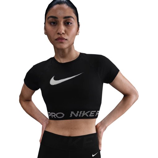 Foto de Nike Top Mujer - Pro Dri-FIT Fitness - negro/blanco/blanco HV3673-010