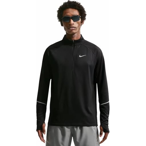 Foto de Nike Miler Dri-FIT 1/2-Zip Camiseta de manga larga para hombre - black/reflective silver IF2084-010