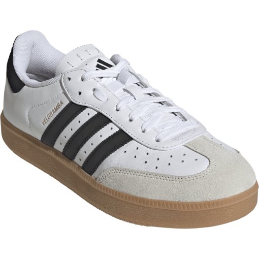 Produktbild von adidas Velosamba Leder Fahrradschuhe Herren - cloud white/core black/gold metal JQ9176
