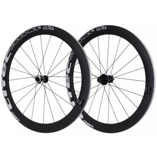Immagine prodotto da CITEC Set di Ruote - 8000 CX / 53 Ultra DB - 28&quot; | Clincher | Centerlock - 12x100mm | 12x142mm - Shimano | nero/bianco