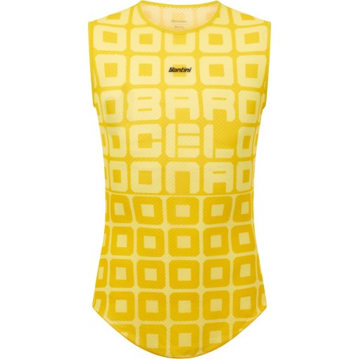 Photo produit de Santini Grand Départ Barcelone Maillot de corps sans manches pour hommes - Tour de France™ 2026 Collection RE002GLLBCN6TDF - yellow GI