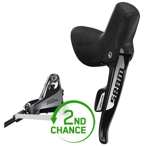 Produktbild von SRAM Rival 22 / 1 DoubleTap Hydraulic Shifter + Hydraulische Scheibenbremse - Flat Mount - rechts | hinten | 11-fach - grau/schwarz - B-Ware