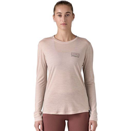 Immagine prodotto da Patagonia Maglia a Maniche Lunghe Donna - Capilene Cool Merino Graphic - Fitz Roy Strata: Shroom Taupe