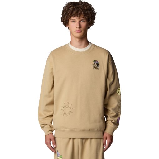 Foto de The North Face Sudadera Unisex - Mountain Cleanup Oversized - Khaki Stone