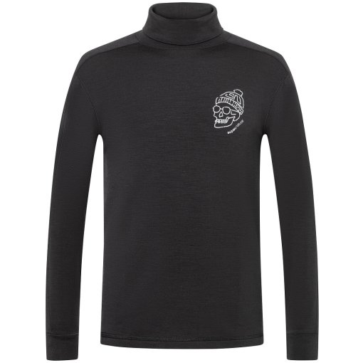 Image of SUPER.NATURAL Frosty Roll Neck Men - Jet Black/Fresh White