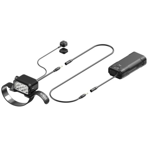Immagine prodotto da Knog Blinder Luce Bici Anteriore - X Action 2300 + Powerbank 10.000mAh + Portacasco - nero