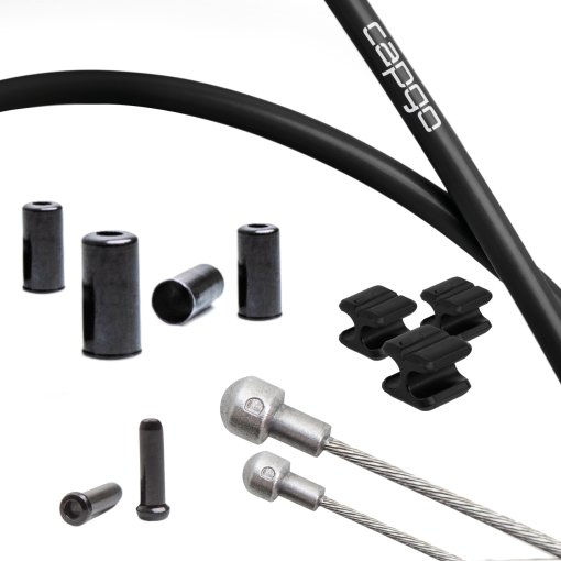 Immagine prodotto da capgo Kit di Cavo di Freno - Blue Line | PTFE - Road (Shimano/SRAM) | nero