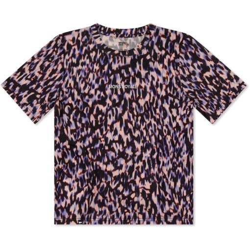 Photo produit de Mons Royale T-Shirt Femme - Icon Merino - rock leopard