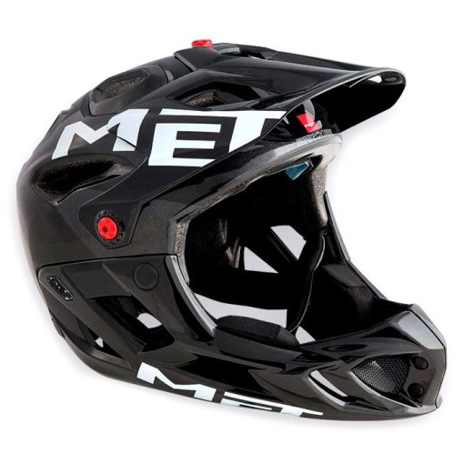 Foto de MET Parachute HES Casco Integral - Anthracite Black / Glossy