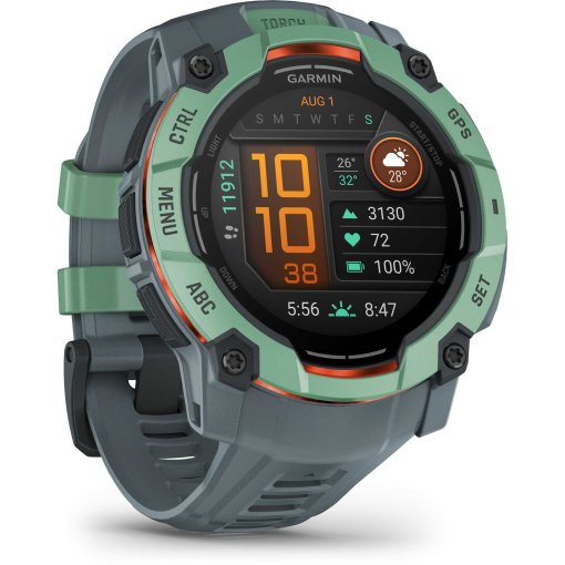 Produktbild von Garmin Instinct 3 AMOLED GPS Smartwatch - 50mm - Twilight/Neo Tropic