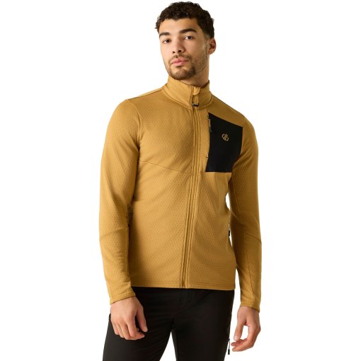 Foto de Dare 2b Venture Stretch Chaqueta de capa intermedia para hombre - YYP Wood Brown/Black
