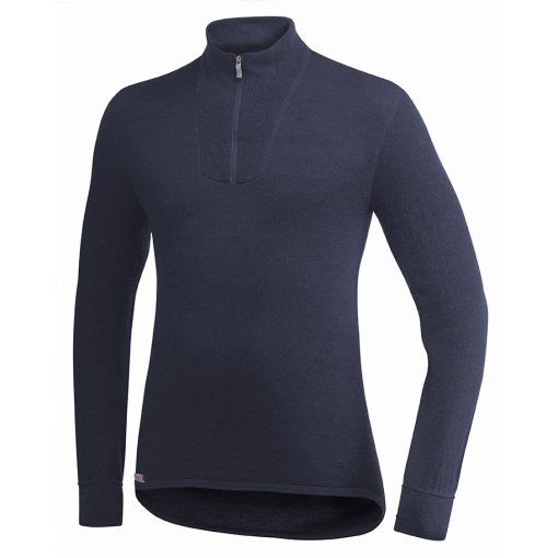 Foto de Woolpower Camiseta de manga larga Unisex - Zip Turtleneck 400 - navy
