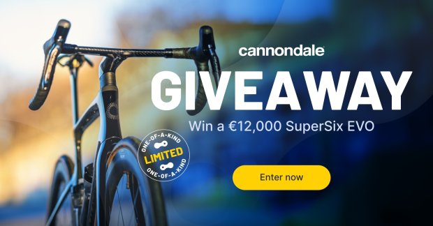 Win a one-of-a-kind Cannondale SuperSix EVO worth 12,000€