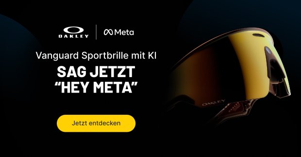 oakley-meta-26-05-hero - Oakley Meta Vanguard Sportbrille vor schwarzem Hintergrund