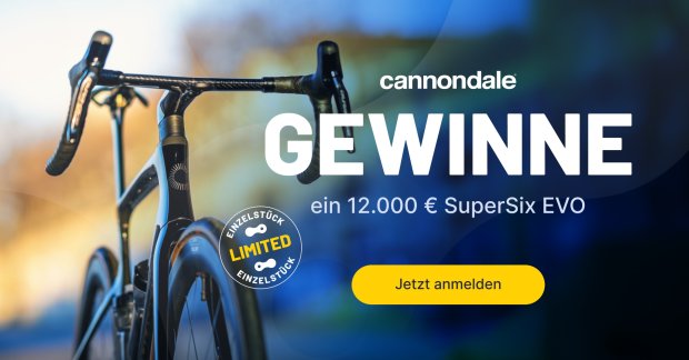 Gewinne ein einmaliges Cannondale SuperSix EVO im Wert von ca. 12.000 €