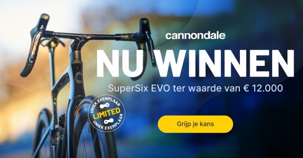 Nu winnen - Cannondale SuperSix EVO ter waarde van € 12.000