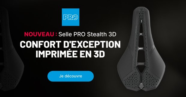 Selle PRO Stealth 3D - Confort d'exception, imprimée en 3D