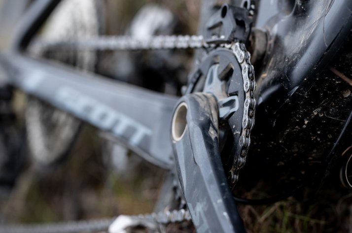 Detailansicher einer Fahrradkette von Shimano Detailansicher einer Fahrradkette von Shimano